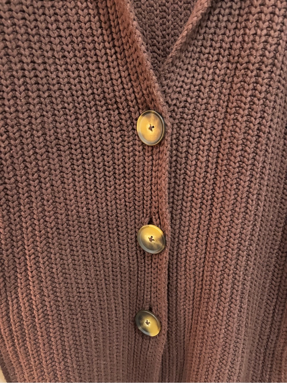 Free People Swim Too Deep Cardi size XS in Brown oversized button front ribbed - Picture 5 of 14